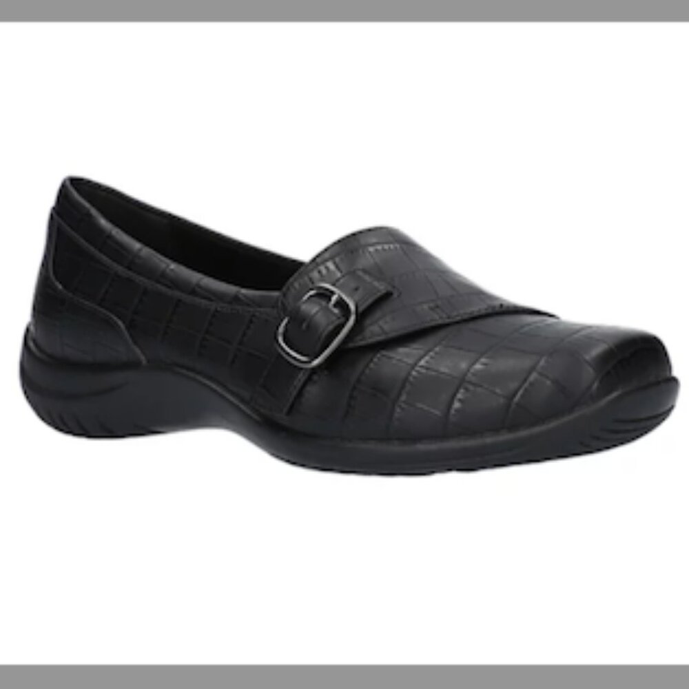 Easy Street Cinnamon Comfort Slip Ons Black Croco Size 8.5 N